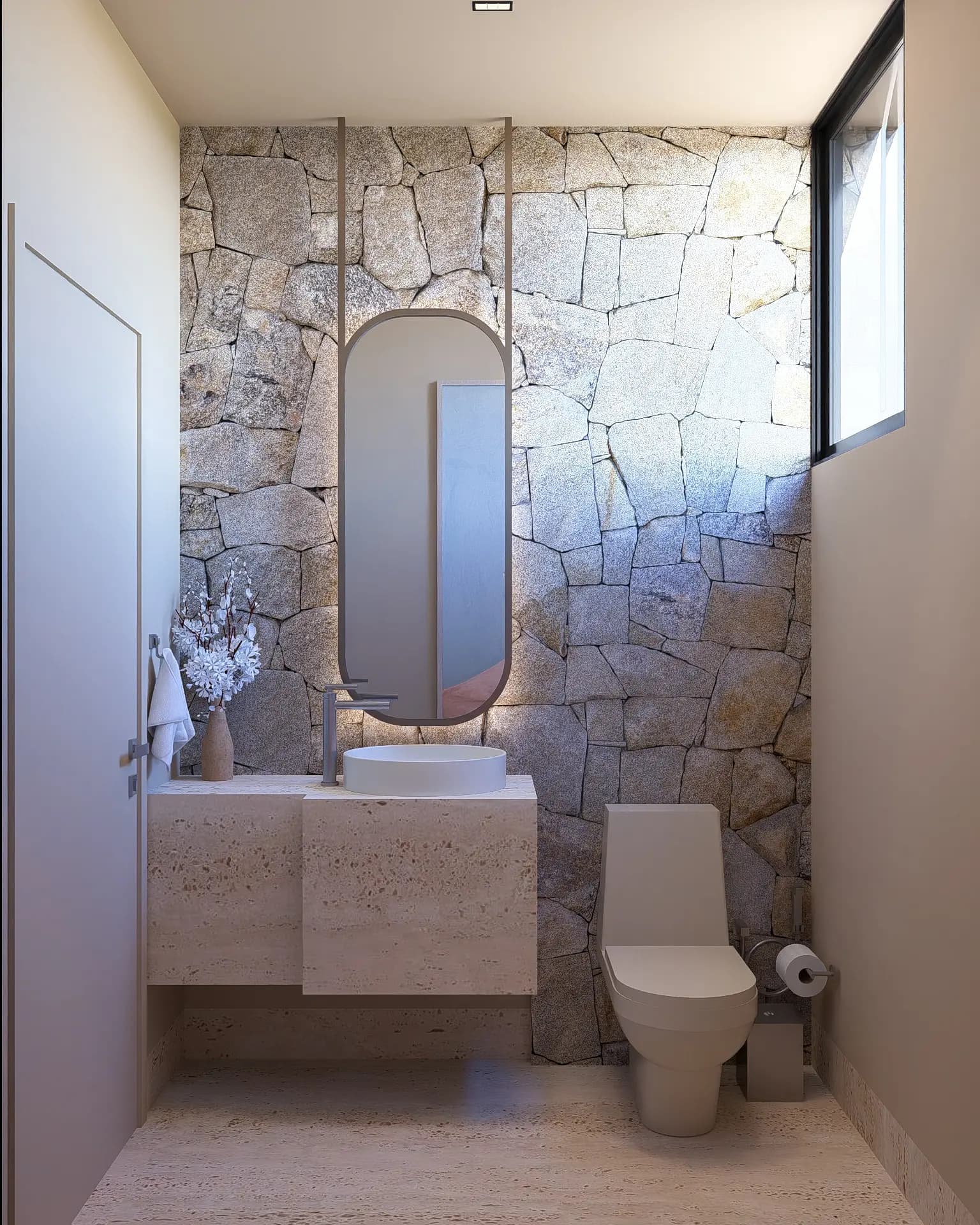Lavabo · Apartamento Duo Nix, interiores da Lares Arquitetura e Interiores em Uberlândia, MG