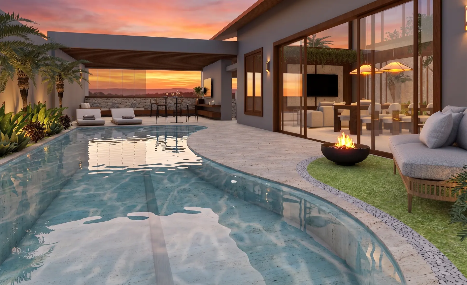 Piscina · Casa Jardim Karaiba, residencial da Lares Arquitetura e Interiores em Uberlândia, MG