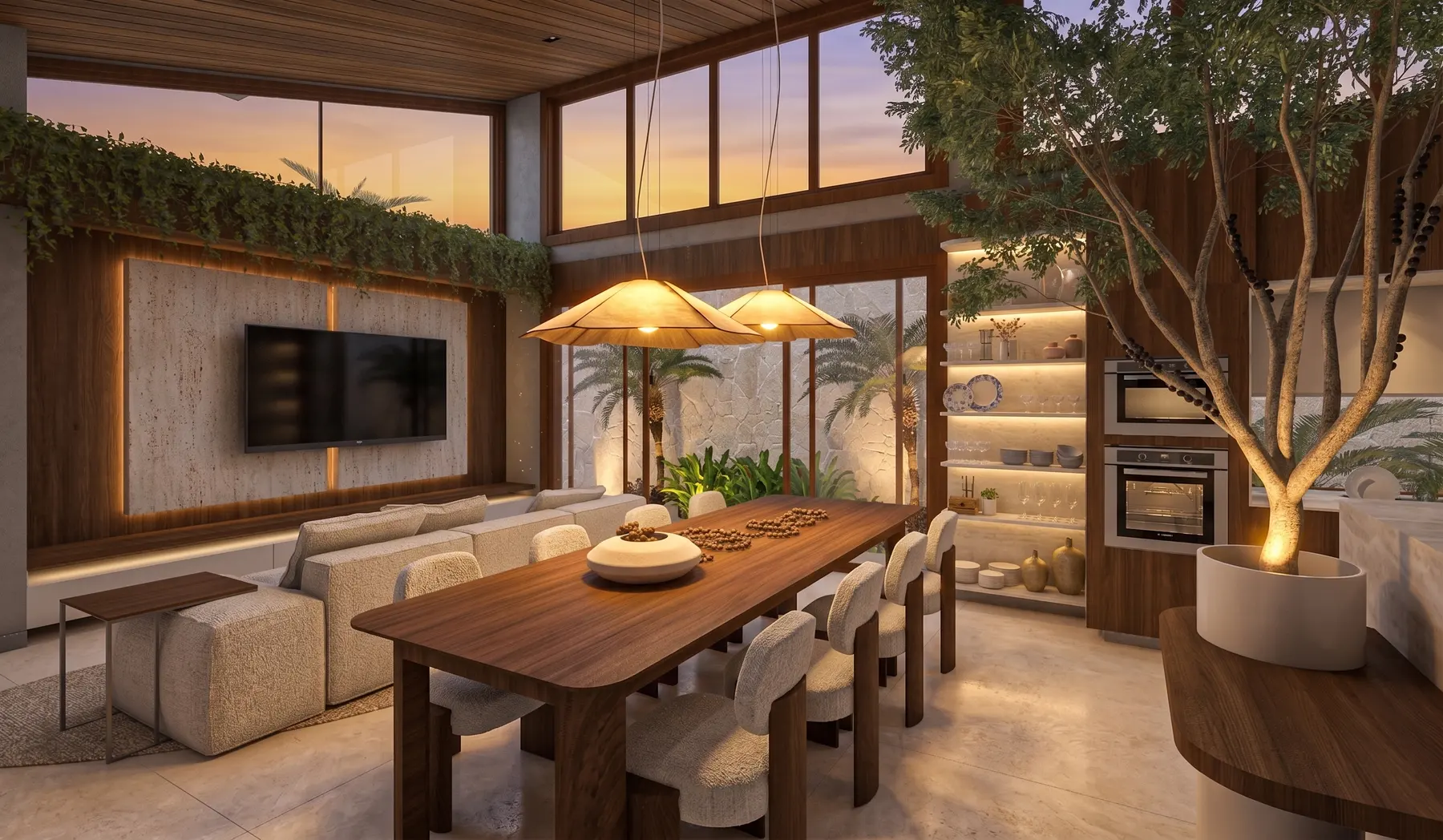 Sala · Casa Jardim Karaiba, residencial da Lares Arquitetura e Interiores em Uberlândia, MG