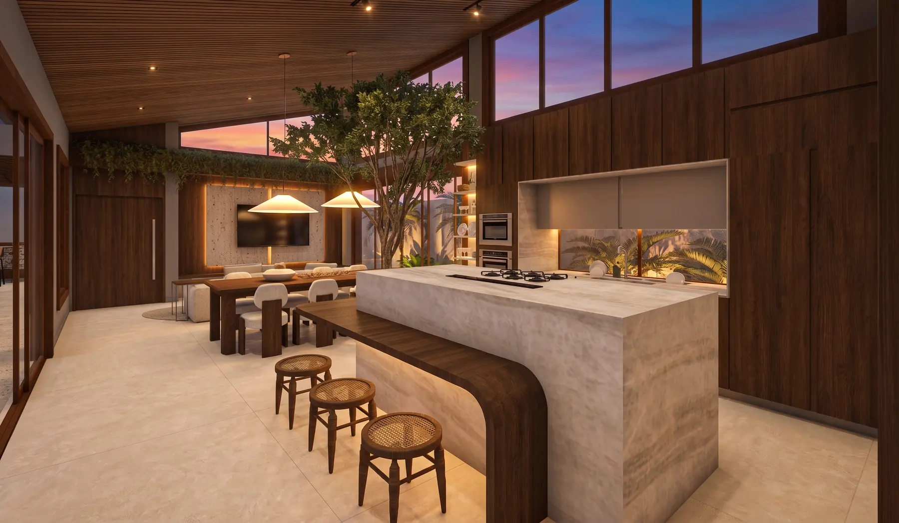 Sala · Casa Jardim Karaiba, residencial da Lares Arquitetura e Interiores em Uberlândia, MG