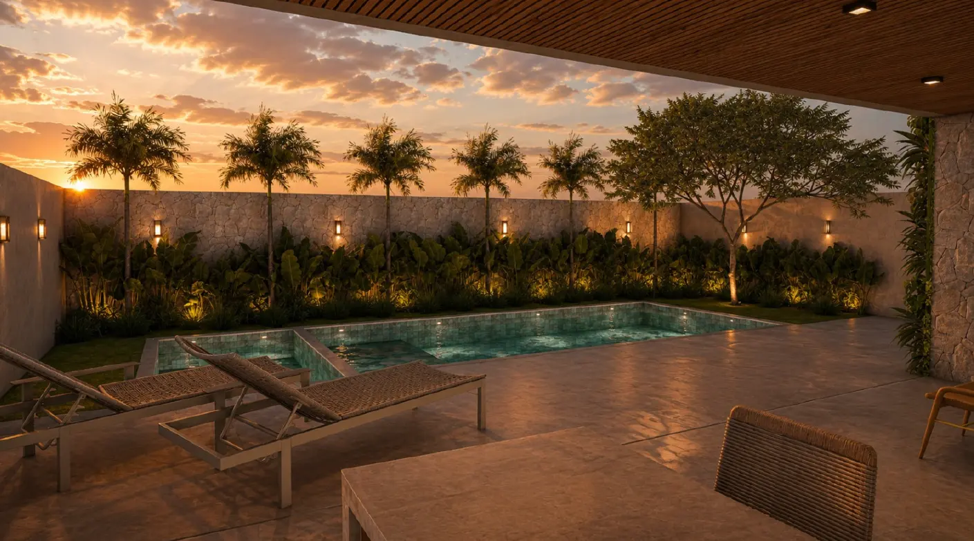 Fundo · Casa Tamboré, residencial da Lares Arquitetura e Interiores em Uberlândia, MG