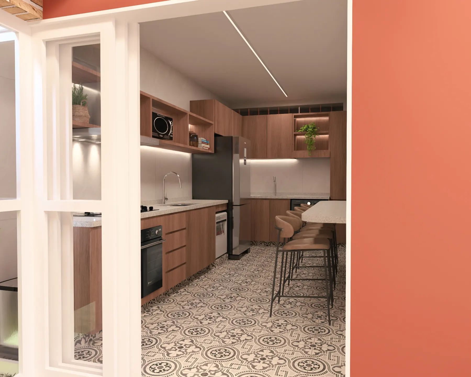 Cozinha · Casa Umuarama, interiores da Lares Arquitetura e Interiores em Uberlândia, MG
