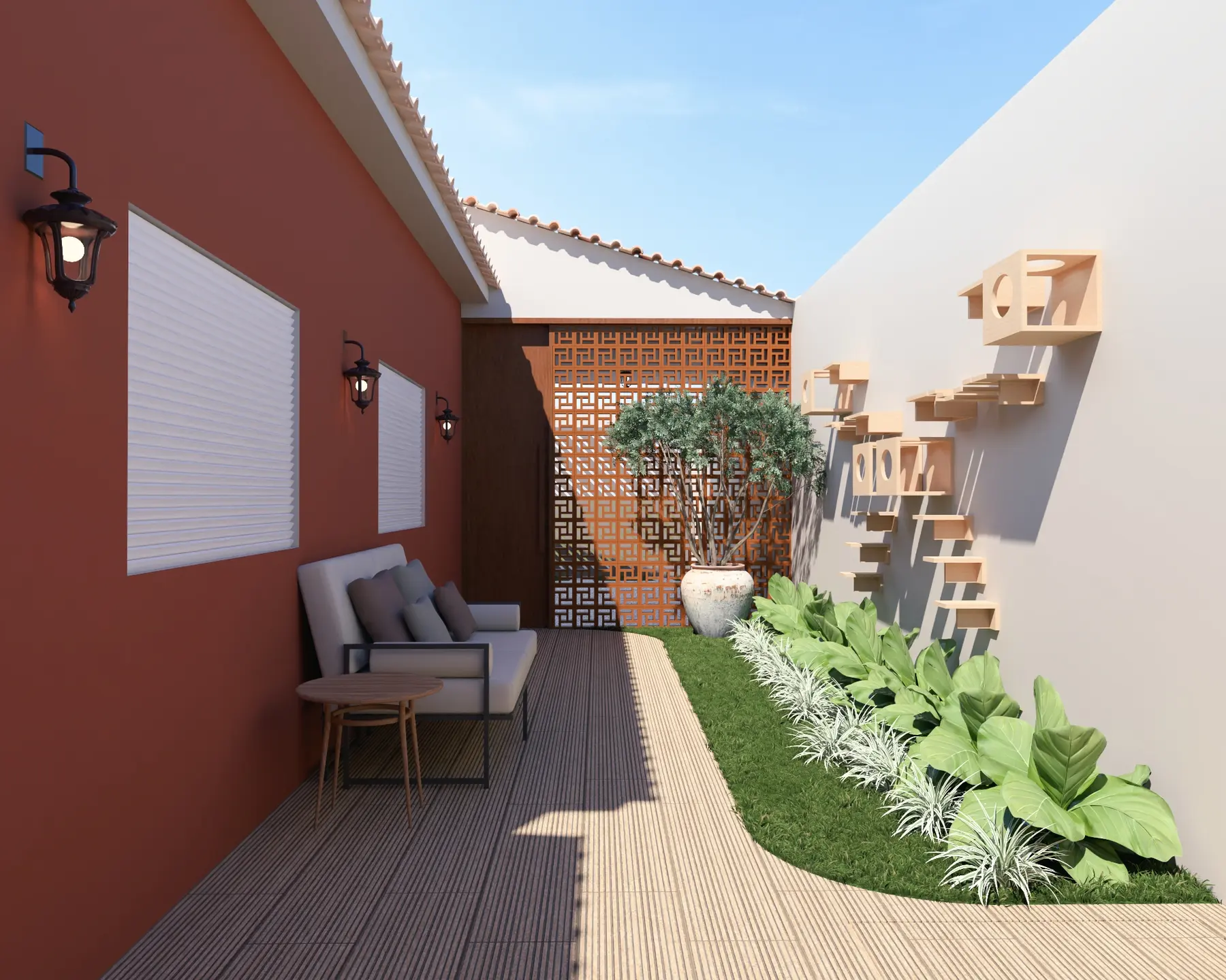 Área externa · Casa Umuarama, interiores da Lares Arquitetura e Interiores em Uberlândia, MG