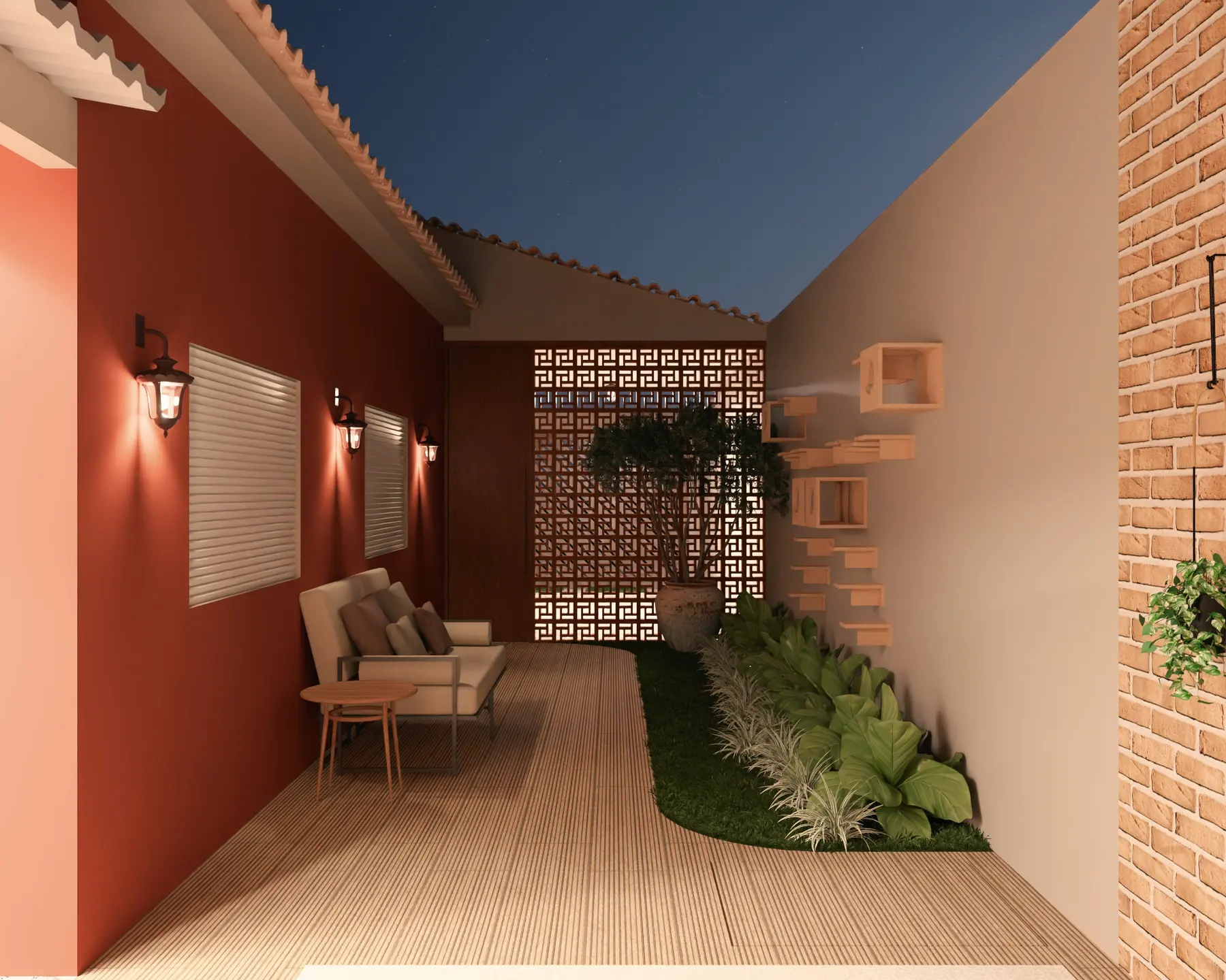 Área externa · Casa Umuarama, interiores da Lares Arquitetura e Interiores em Uberlândia, MG