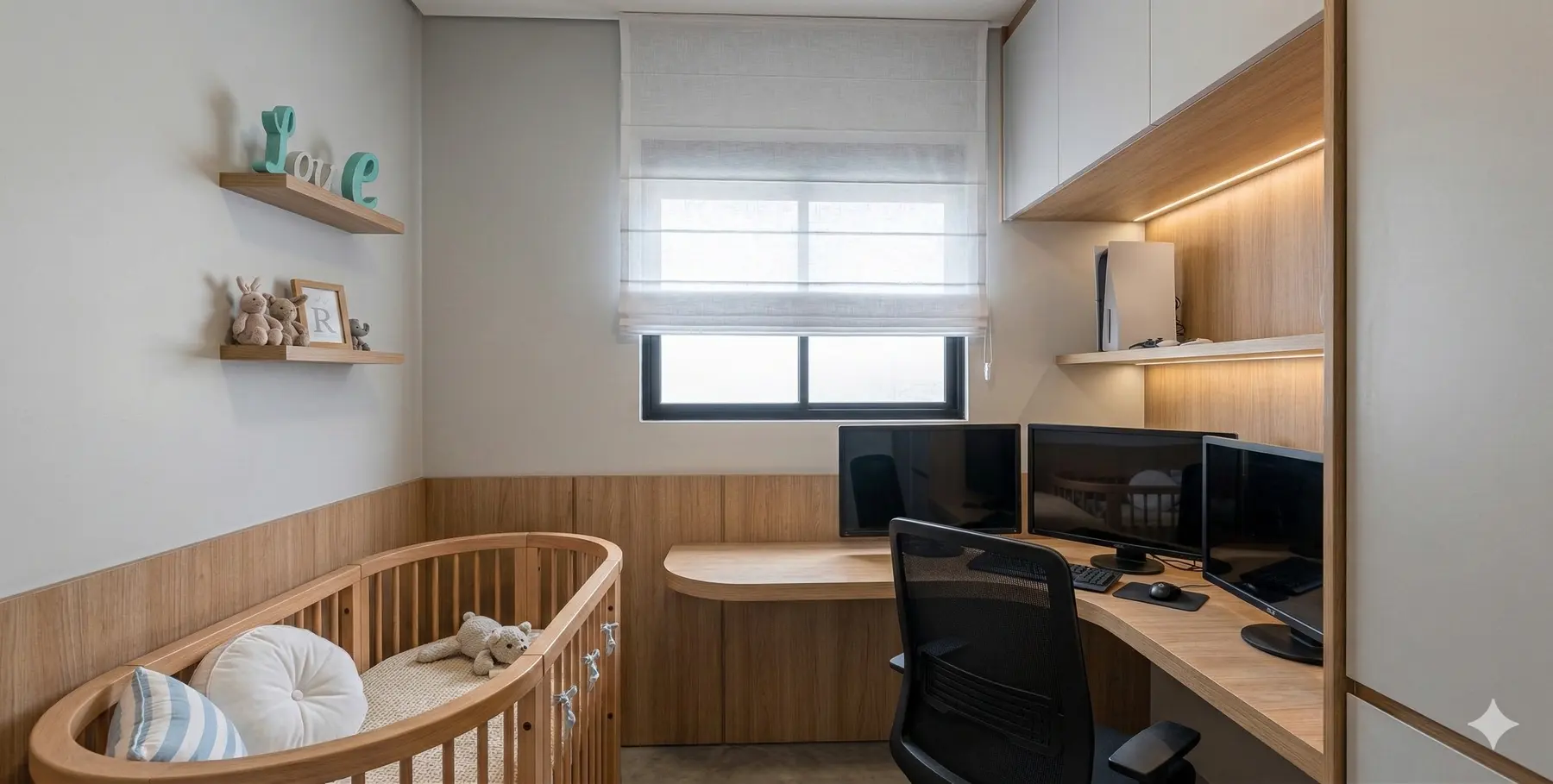 Quarto multiuso · Apartamento Dot, interiores da Lares Arquitetura e Interiores em Uberlândia, MG
