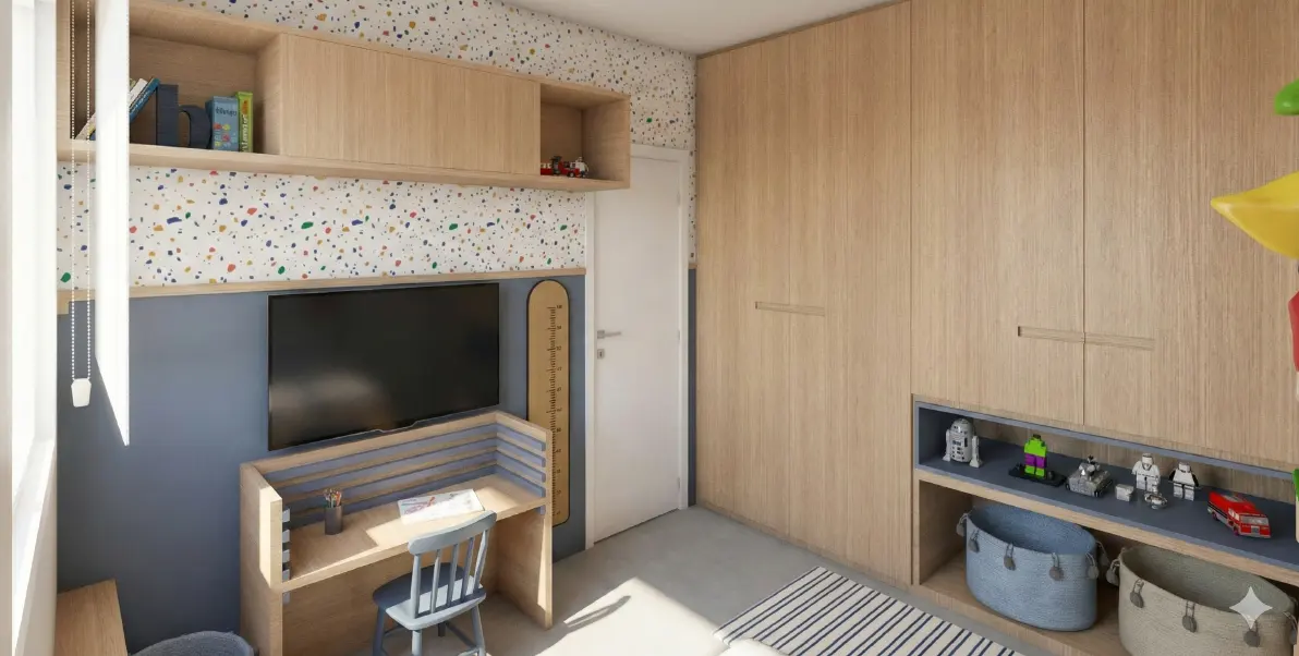 Quarto Benício · Apartamento Dot, interiores da Lares Arquitetura e Interiores em Uberlândia, MG