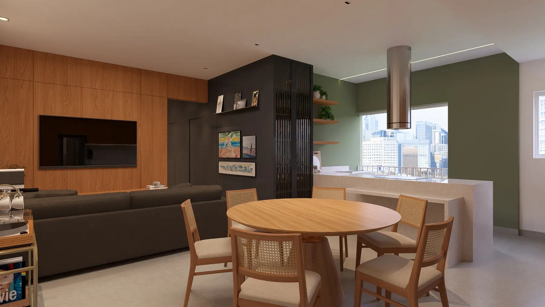Sala · Apartamento Dot, interiores da Lares Arquitetura e Interiores em Uberlândia, MG
