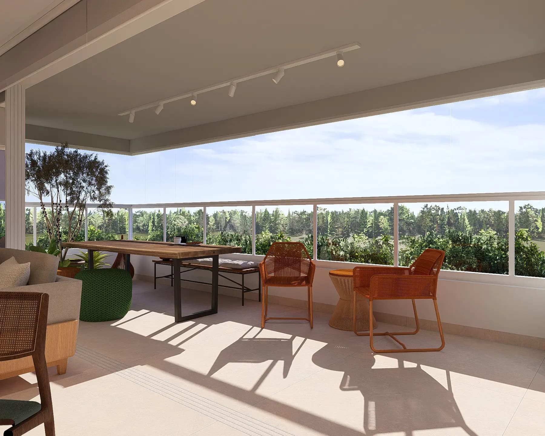 Sala · Apartamento Quinta da Praia, interiores da Lares Arquitetura e Interiores em Uberlândia, MG