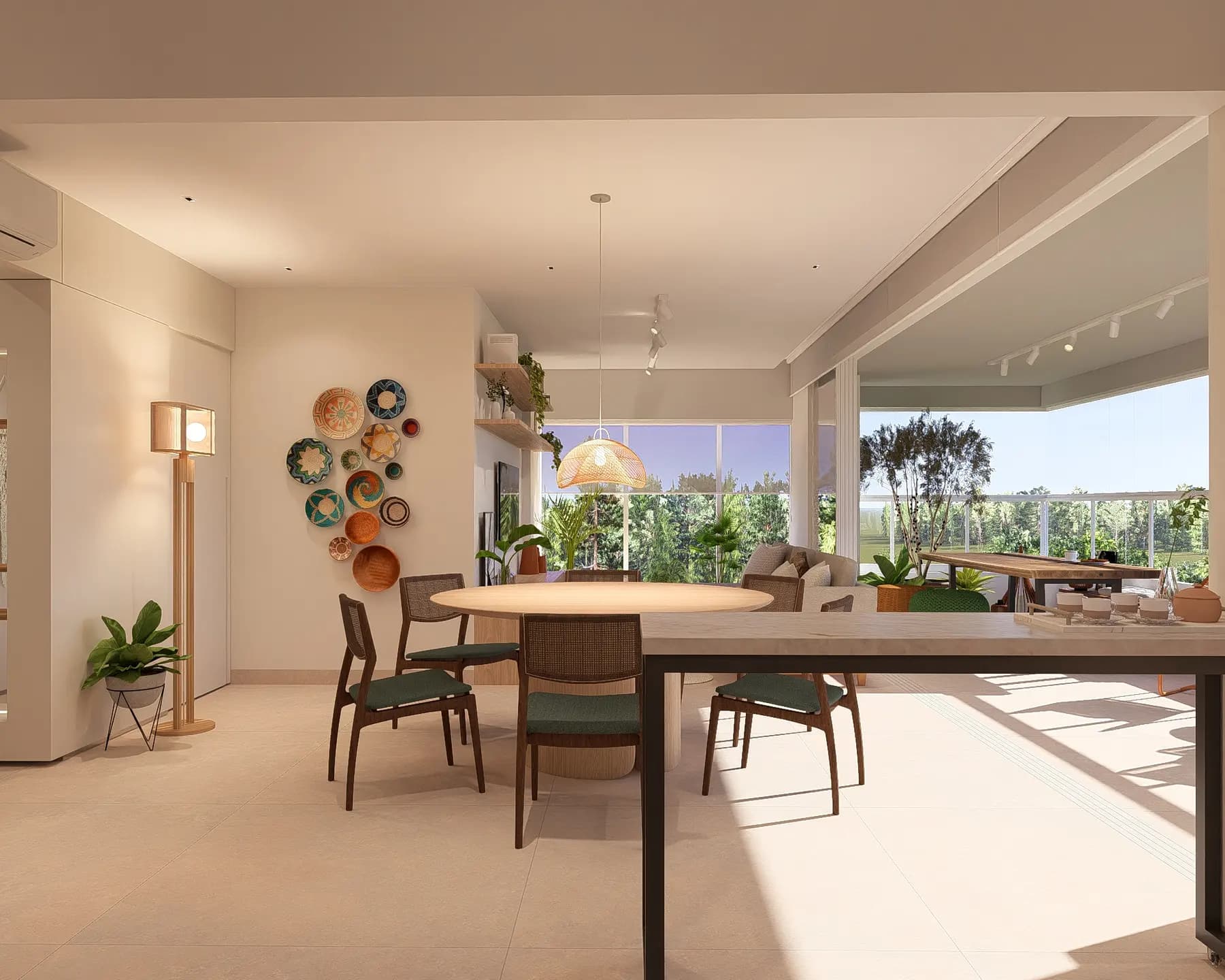 Sala · Apartamento Quinta da Praia, interiores da Lares Arquitetura e Interiores em Uberlândia, MG