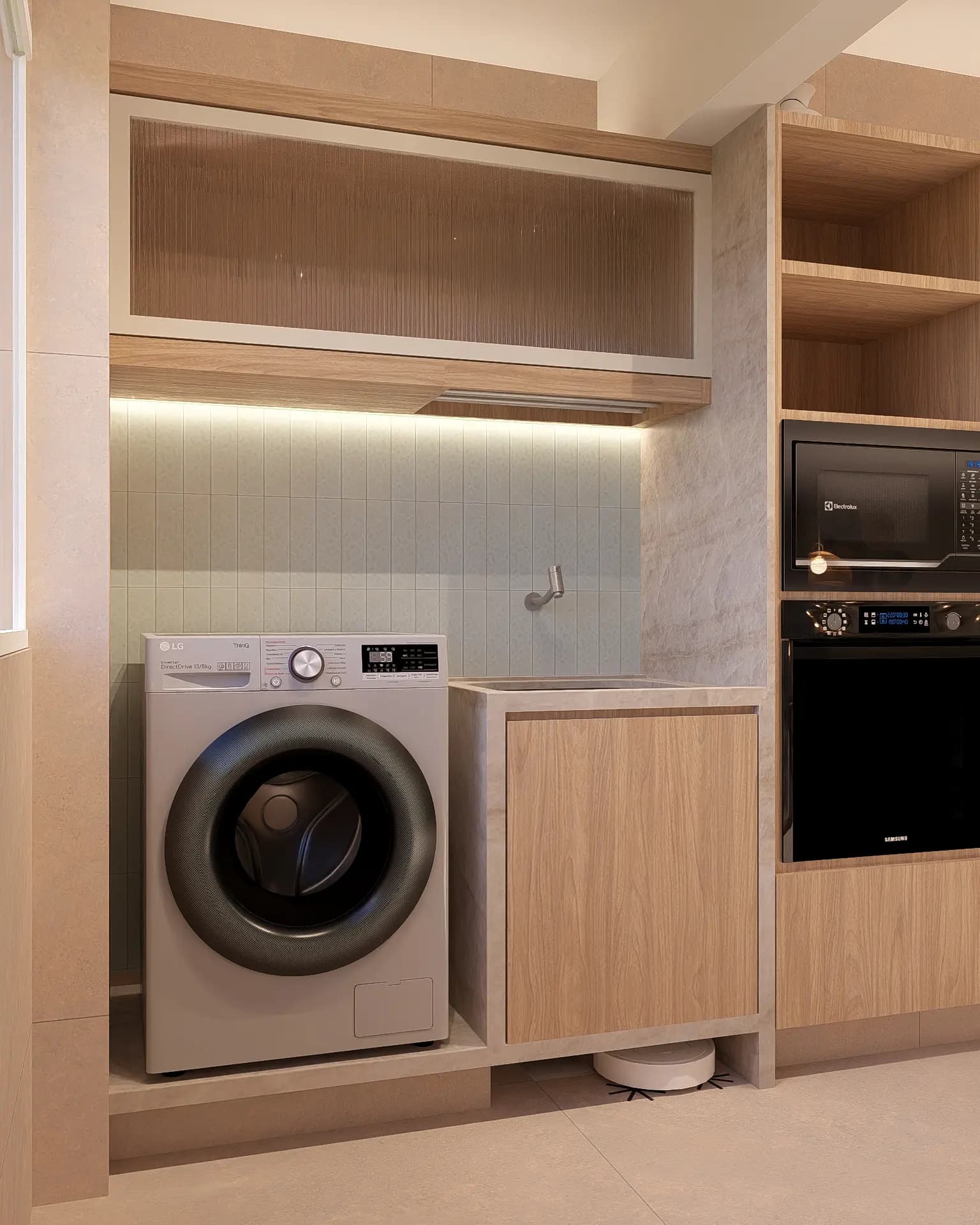 Sala · Apartamento Quinta da Praia, interiores da Lares Arquitetura e Interiores em Uberlândia, MG