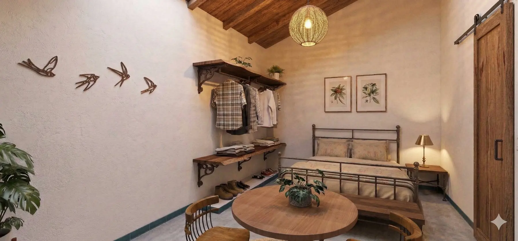 Chalé quarto · Chalés na Serra, rural da Lares Arquitetura e Interiores em Minas Gerais