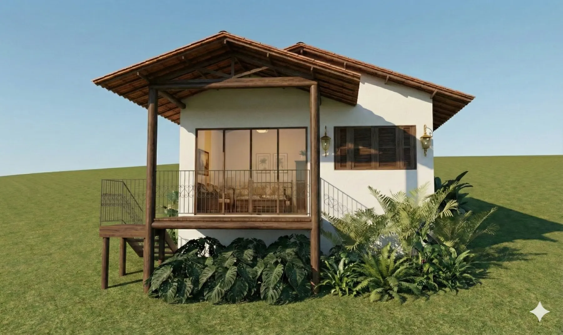 Chalé · Chalés na Serra, rural da Lares Arquitetura e Interiores em Minas Gerais