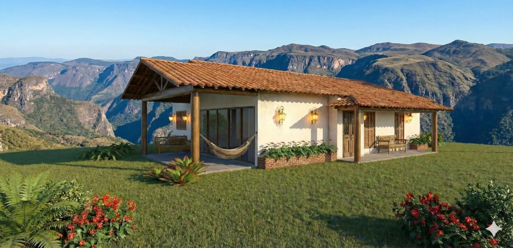 Sede fachada · Sede na Serra, rural da Lares Arquitetura e Interiores em Minas Gerais