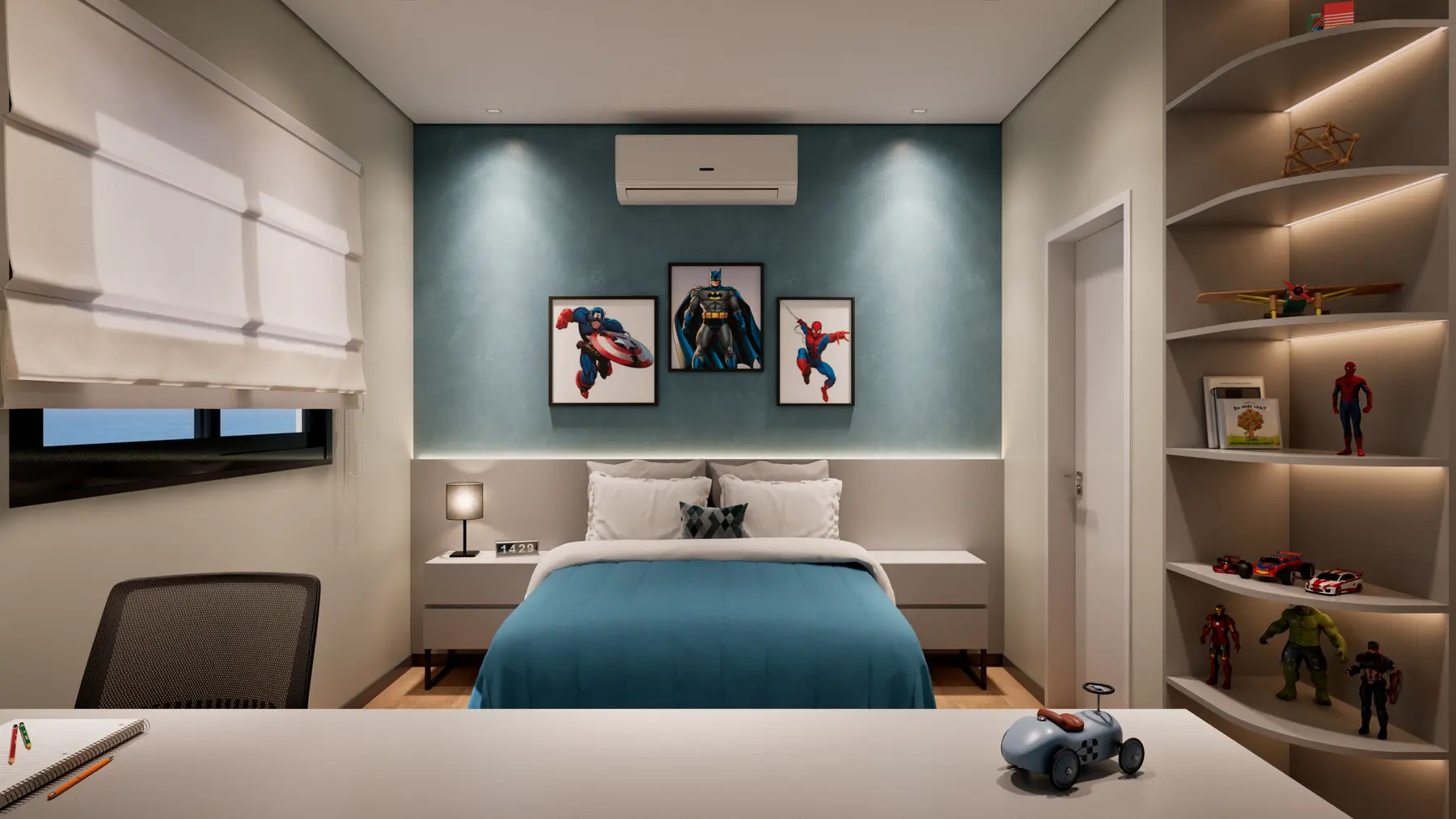 Quarto Daniel · Casa Condomínio Esplendido, interiores da Lares Arquitetura e Interiores em Uberlândia, MG