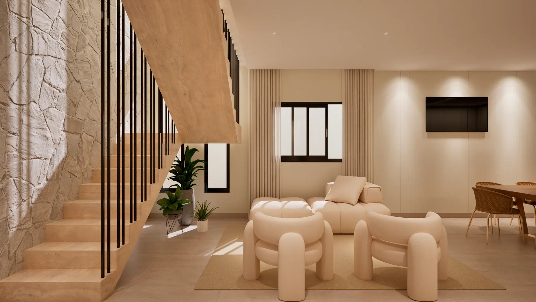 Sala cozinha · Casa Condomínio Esplendido, interiores da Lares Arquitetura e Interiores em Uberlândia, MG