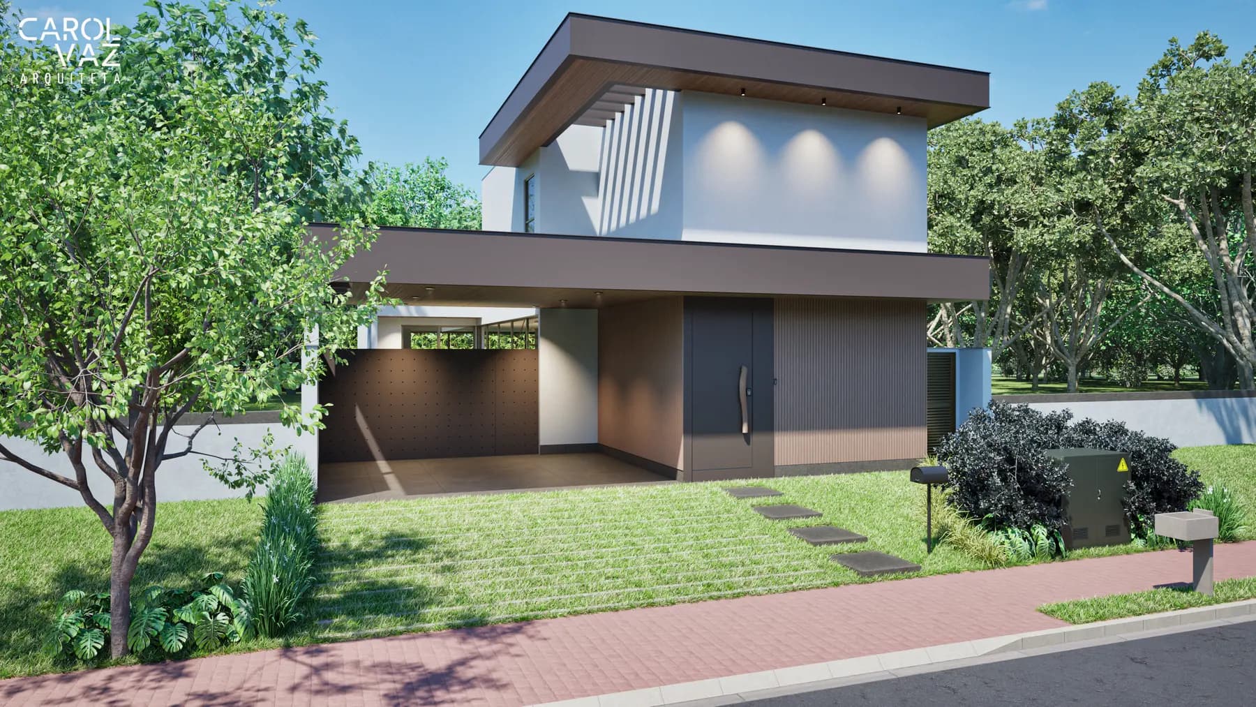 Externas · Casa Condomínio Varanda Sul, residencial da Lares Arquitetura e Interiores em Uberlândia, MG