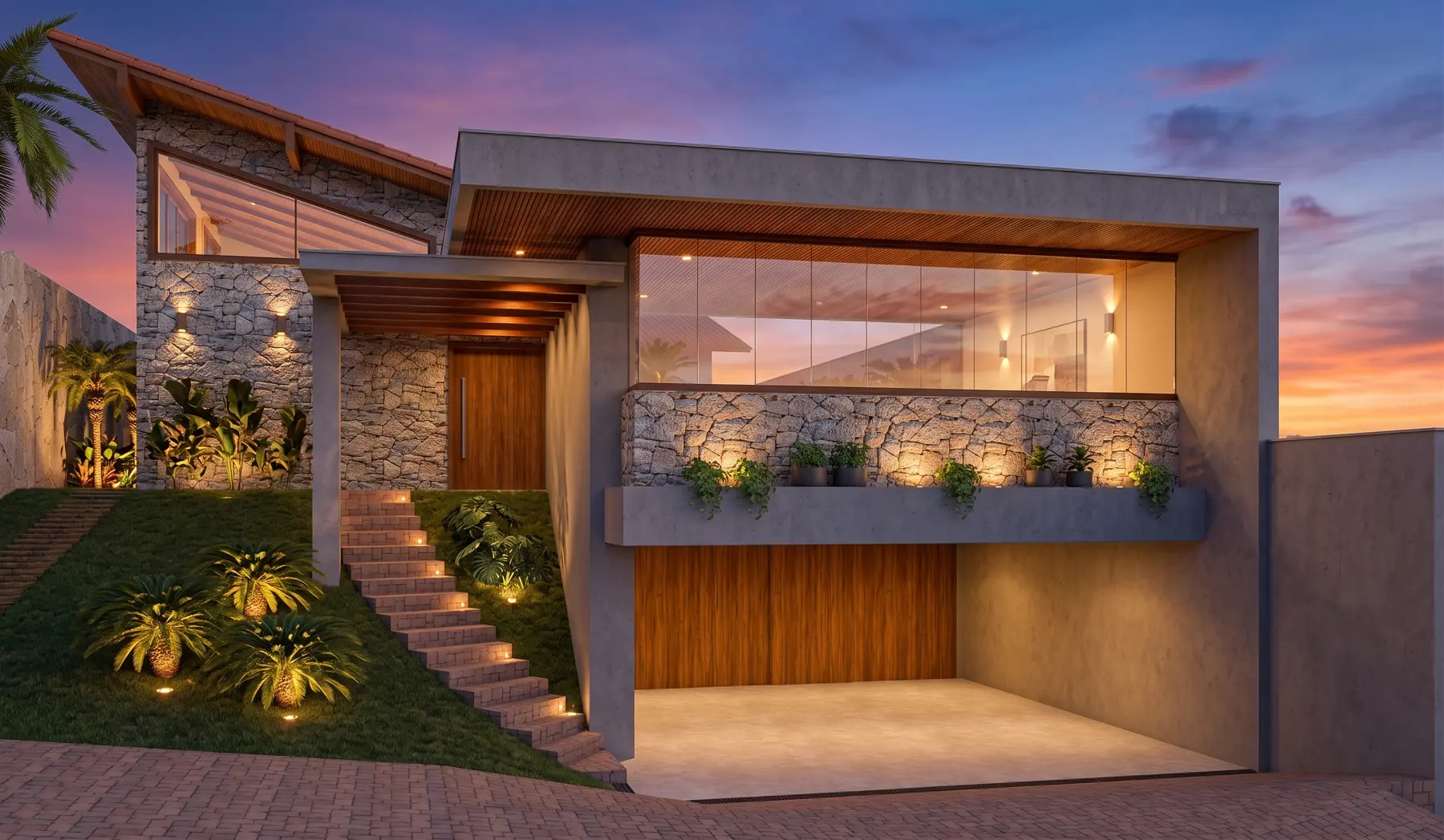Casa Jardim Karaiba · Fachada, projeto da Lares Arquitetura e Interiores em Uberlândia, MG